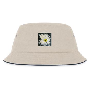 Edelweiss-black-white design - Kids’ Bucket Hat - ecru/navy - Front