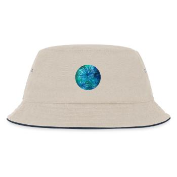 Sommerfarben- handgemalt von Martina Eßer - Kinder Bucket Hat - Natur/Navy - Vorne