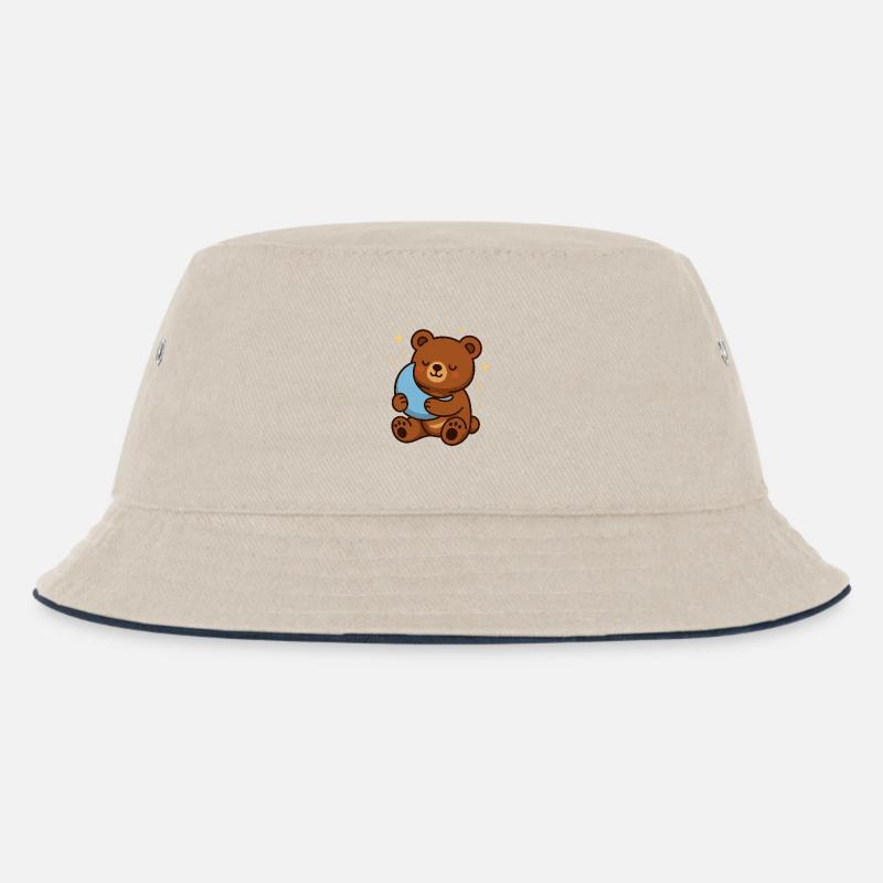 Rêve de lune de l’ours câlin - Bob Enfant - blanc cassé/bleu marine