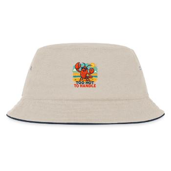Lebhafter Sommerhummer Illustration - Kinder Bucket Hat - Natur/Navy - Vorne