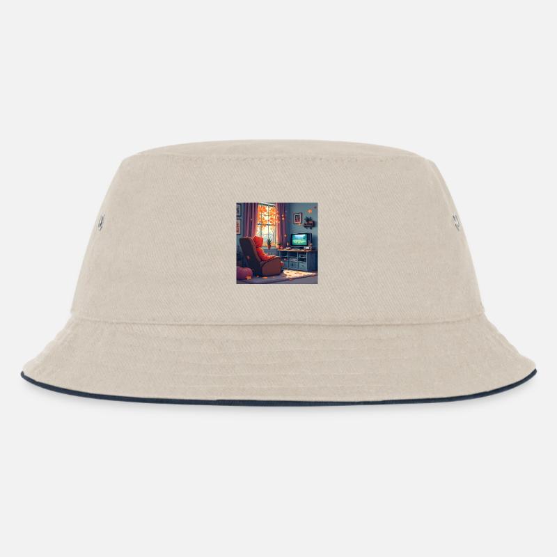 Fall Into Gaming - Kinder Bucket Hat - Natur/Navy