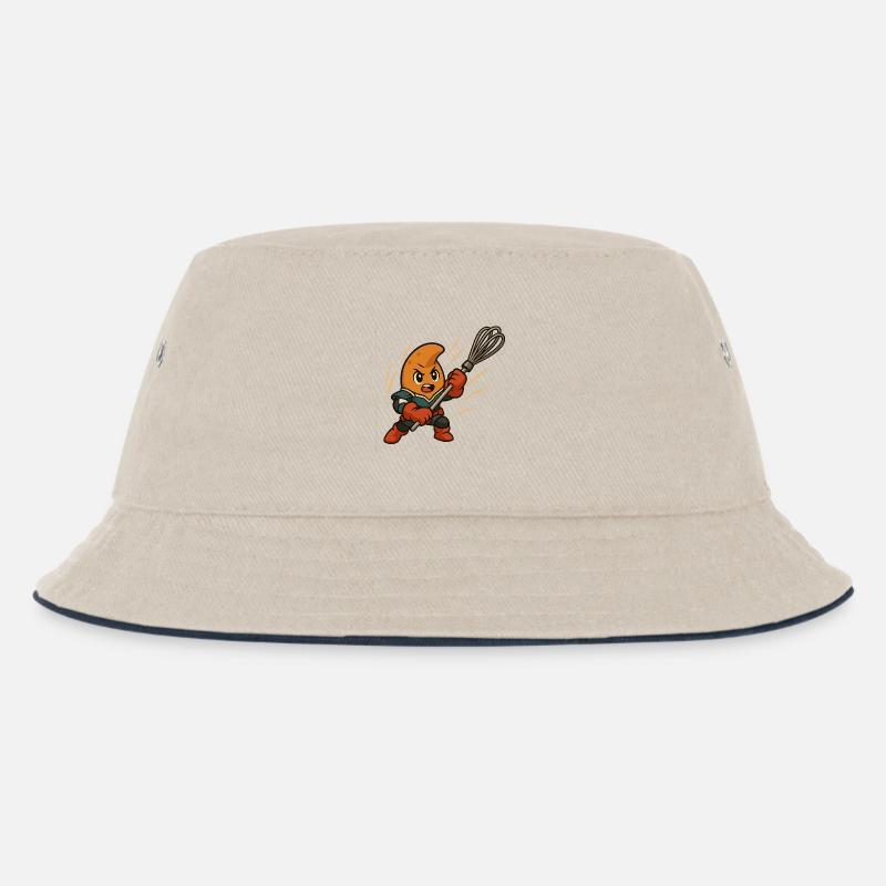 Anime Kipferl - Kinder Bucket Hat - Natur/Navy