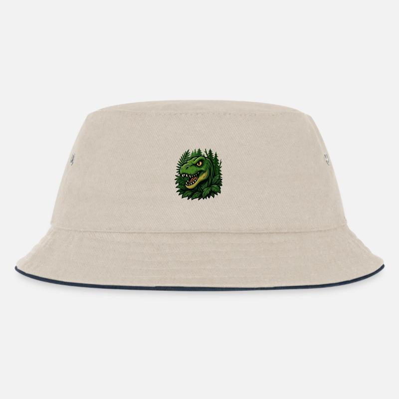 T-Rex - Kinder Bucket Hat - Natur/Navy