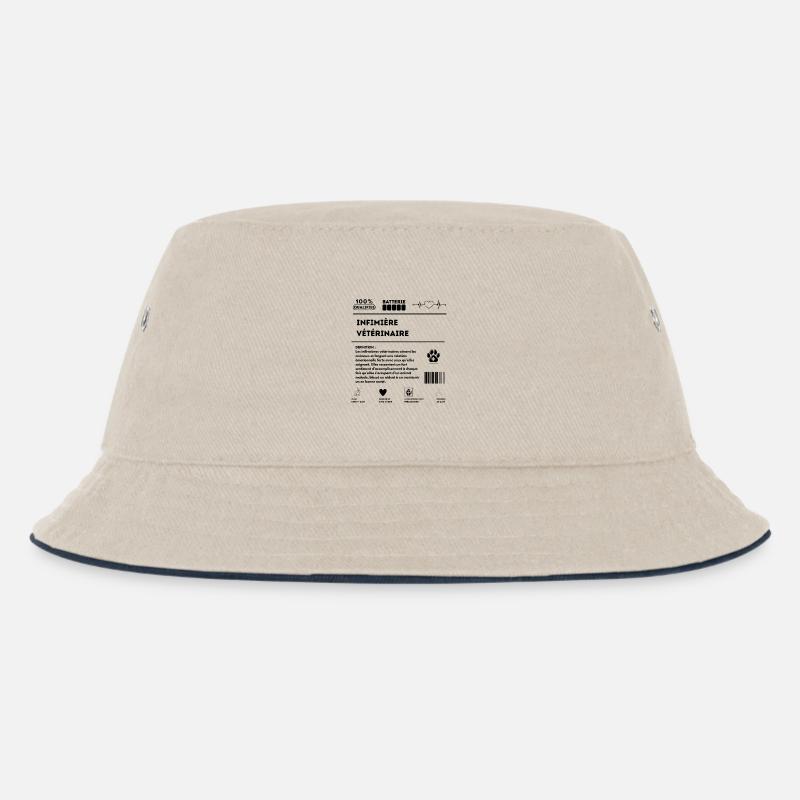 ASV_chien_chat_-1- - Kinder Bucket Hat - Natur/Navy