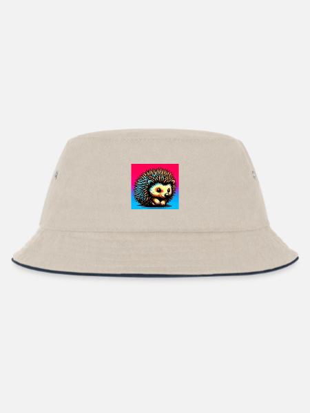 Igel - Kinder Bucket Hat - Natur/Navy