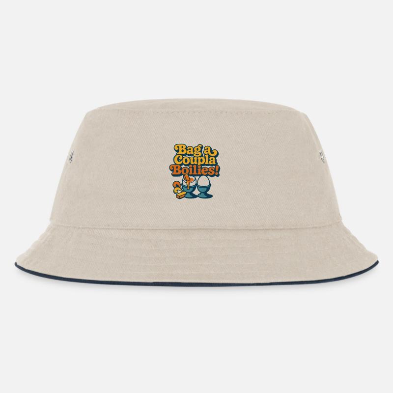 Schnapp dir ein paar Boilies! - Kinder Bucket Hat - Natur/Navy