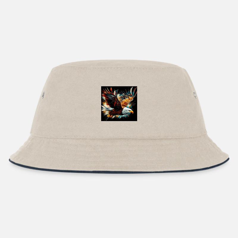 Adler - Kinder Bucket Hat - Natur/Navy