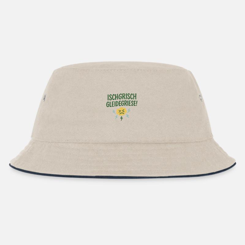 Ischgrisch gleidegriese! - Kinder Bucket Hat - Natur/Navy