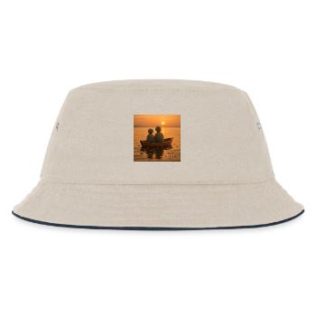 Mar&Mug story's - Kids’ Bucket Hat - ecru/navy - Front