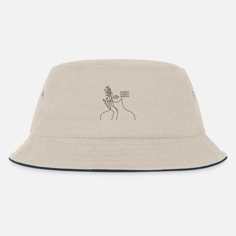 delightful - Kinder Bucket Hat - Natur/Navy