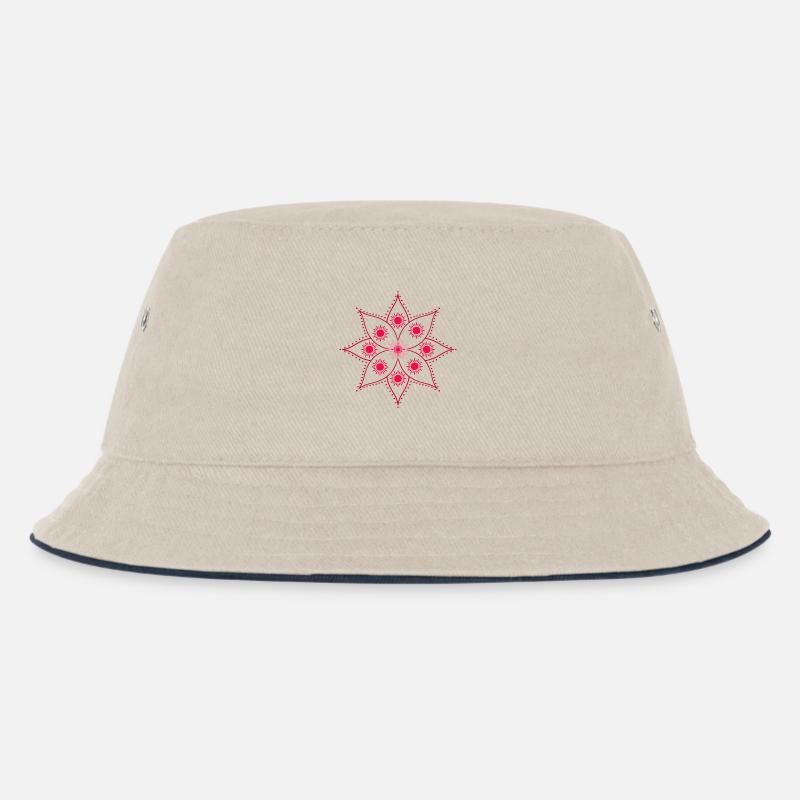 Mandala Rosace Rose Intense - Bob Enfant - blanc cassé/bleu marine