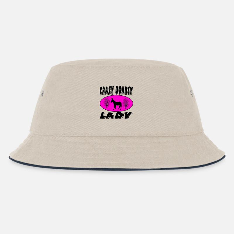 Esel - Kinder Bucket Hat - Natur/Navy