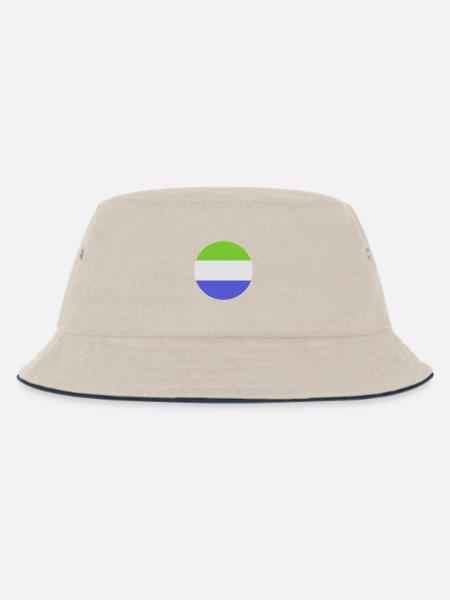 Flagge der Sierra Leone-Runde - Kinder Bucket Hat - Natur/Navy