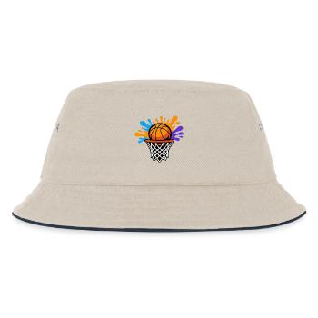 Basketball Splash Dunk Design graphique - Bob Enfant - blanc cassé/bleu marine - Devant