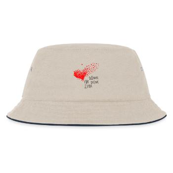 Thank you heart - Kids’ Bucket Hat - ecru/navy - Front