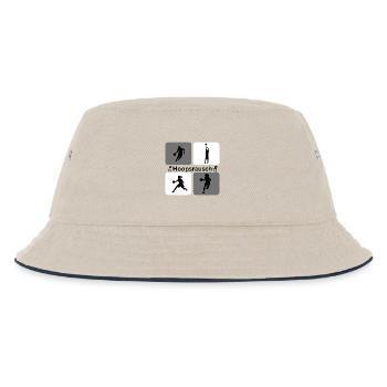 Basketball Silhouettes Dynamics - Kids’ Bucket Hat - ecru/navy - Front