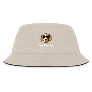Hey Paws Up Beagle lustige Hundesonnenbrille - Kinder Bucket Hat - Natur/Navy - Vorne