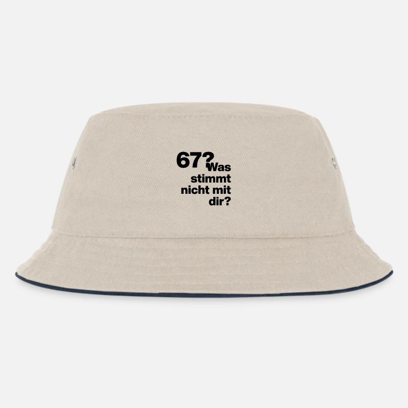 67?? SIX SEVEN! WAS STIMMT NICHT MIT DIR?! GEIL - Kinder Bucket Hat - Natur/Navy