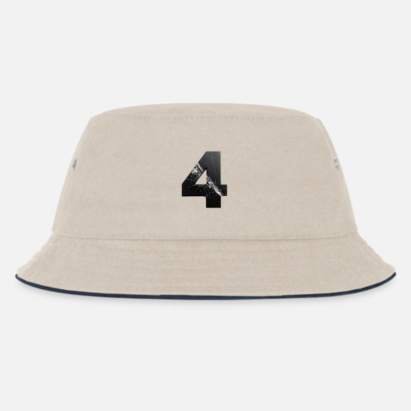 Zerbrochene Vier Muster - Kinder Bucket Hat - Natur/Navy