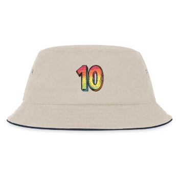 10 Nombre Coloré - Bob Enfant - blanc cassé/bleu marine - Devant