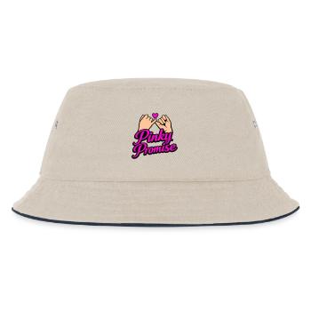 Pinky Promise Herz Versprechen Ehrenwort Shirt - Kinder Bucket Hat - Natur/Navy - Vorne