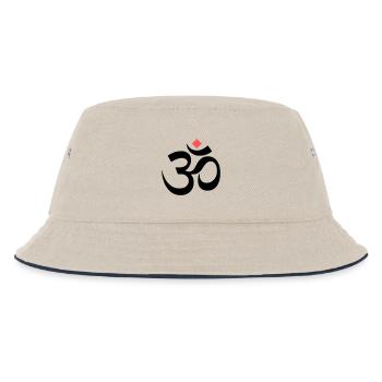 Om Zeichen Yoga Meditation - Kinder Bucket Hat - Natur/Navy - Vorne