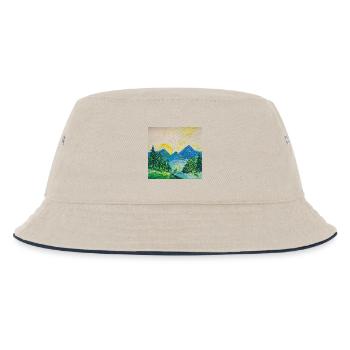 Sonnenaufgang - Kinder Bucket Hat - Natur/Navy - Vorne
