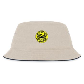 Schwarz Gelb Fans - Kinder Bucket Hat - Natur/Navy - Vorne