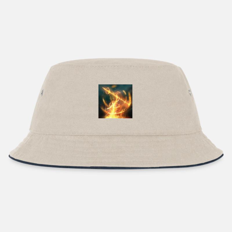 Fire Spear - Kinder Bucket Hat - Natur/Navy