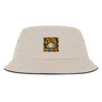 Besser Latte als nie - Kinder Bucket Hat - Natur/Navy - Vorne