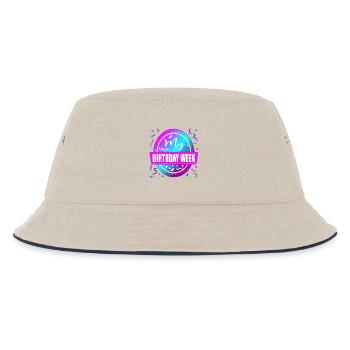 Meine Geburtstagswoche-Feier - Kinder Bucket Hat - Natur/Navy - Vorne