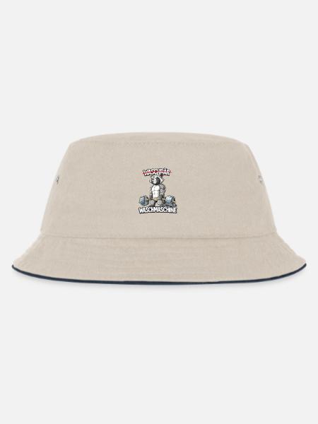 Waschbär Waschmaschine - Kinder Bucket Hat - Natur/Navy