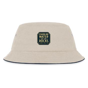 Sparklendes Wasser auf Felsen Neon - Kinder Bucket Hat - Natur/Navy - Vorne