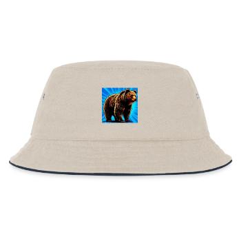 bear - Kids’ Bucket Hat - ecru/navy - Front
