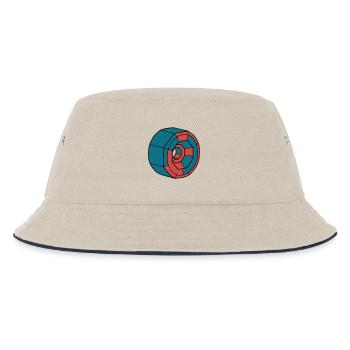 Detaillierte Skateboard Rolle Crew - Kinder Bucket Hat - Natur/Navy - Vorne