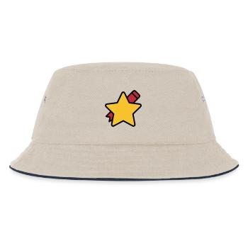 Stern Stift Schule Lehrer - Kinder Bucket Hat - Natur/Navy - Vorne