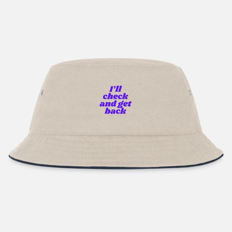 I'll check and get back - Kids’ Bucket Hat - ecru/navy