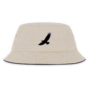 Falke im Flug - Kinder Bucket Hat - Natur/Navy - Vorne