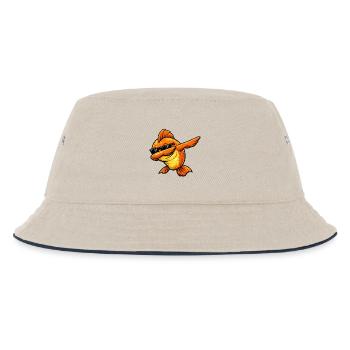 Dabbing Goldfish - Kids’ Bucket Hat - ecru/navy - Front