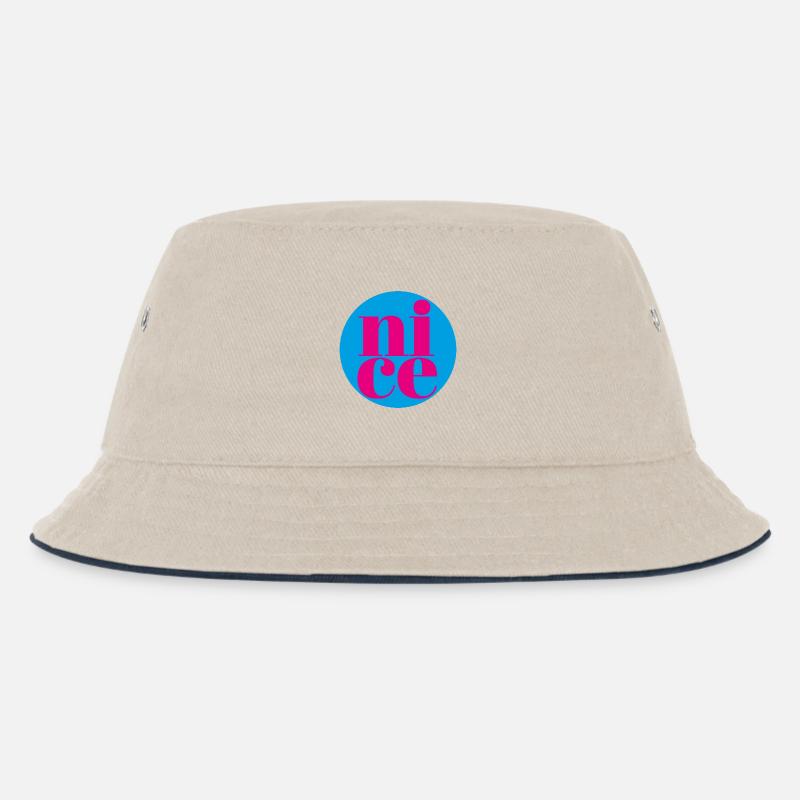 nice - Kinder Bucket Hat - Natur/Navy