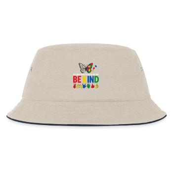 Sensibilisation Autisme Be Kind | Papillon Coloré - Bob Enfant - blanc cassé/bleu marine - Devant
