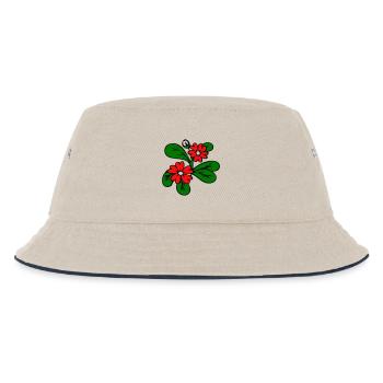  Blüten Fantasie - Kinder Bucket Hat - Natur/Navy - Vorne