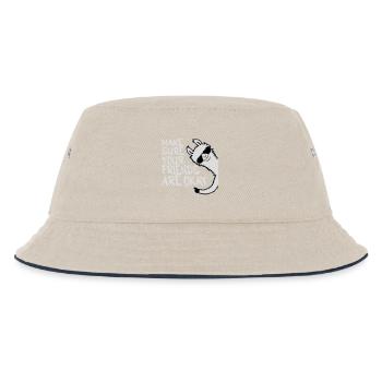 Make Sure Your Friends Are Okay Lama Sonnenbrille - Kinder Bucket Hat - Natur/Navy - Vorne