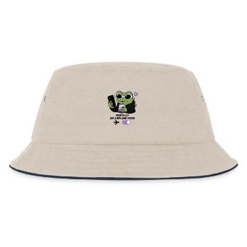 Lunettes de soleil esthétiques Gen Z Frog Boba Kawaii Drôle - Bob Enfant - blanc cassé/bleu marine - Devant