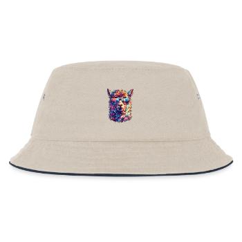 Lama avec des lunettes de soleil fluo - Bob Enfant - blanc cassé/bleu marine - Devant