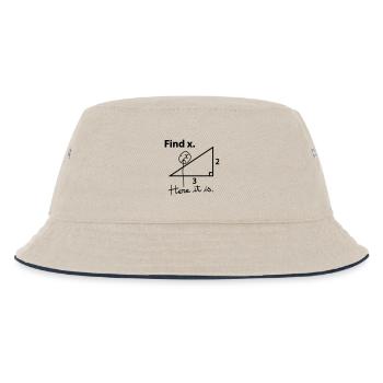 Find X. - Kids’ Bucket Hat - ecru/navy - Front