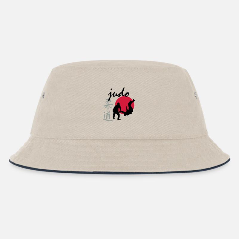 Judo - Kinder Bucket Hat - Natur/Navy