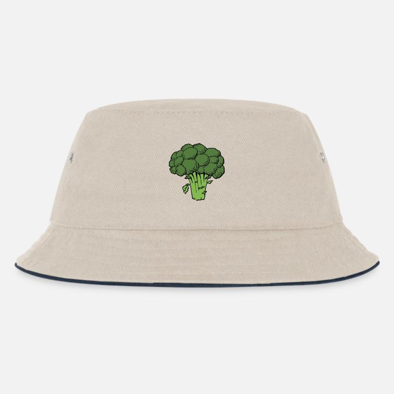 broccoli - Kinder Bucket Hat - Natur/Navy