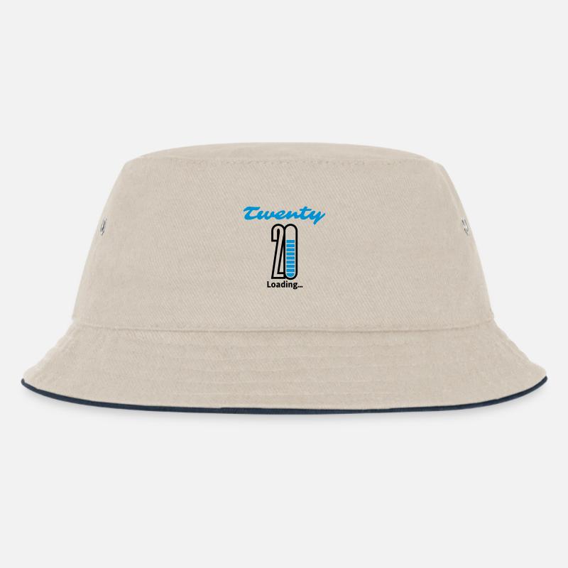Twenty Loading... - Kinder Bucket Hat - Natur/Navy