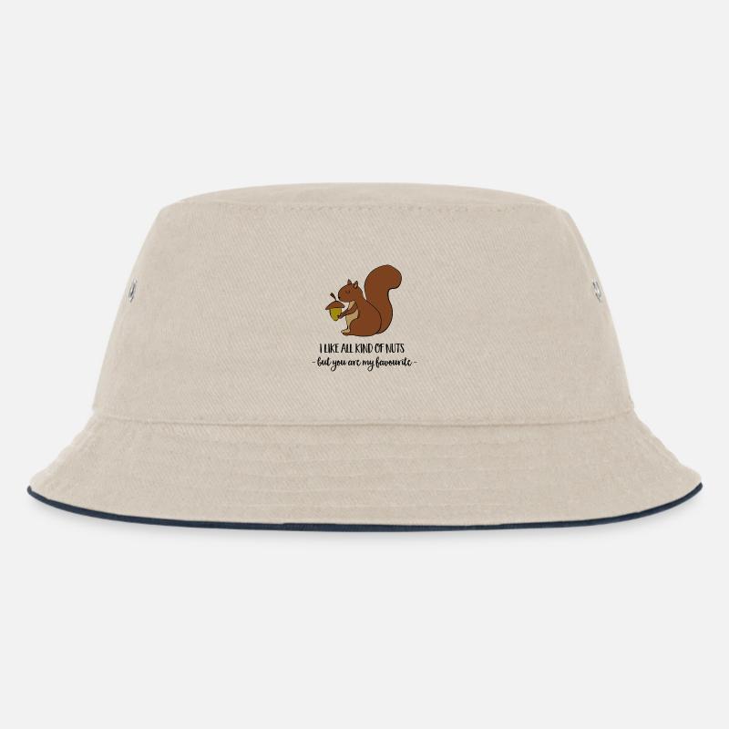 Eichhörnchen - Kinder Bucket Hat - Natur/Navy